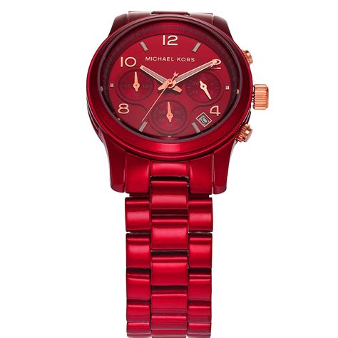 women's red michael kors watch|mk7436.